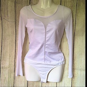 White Mesh Bodysuit